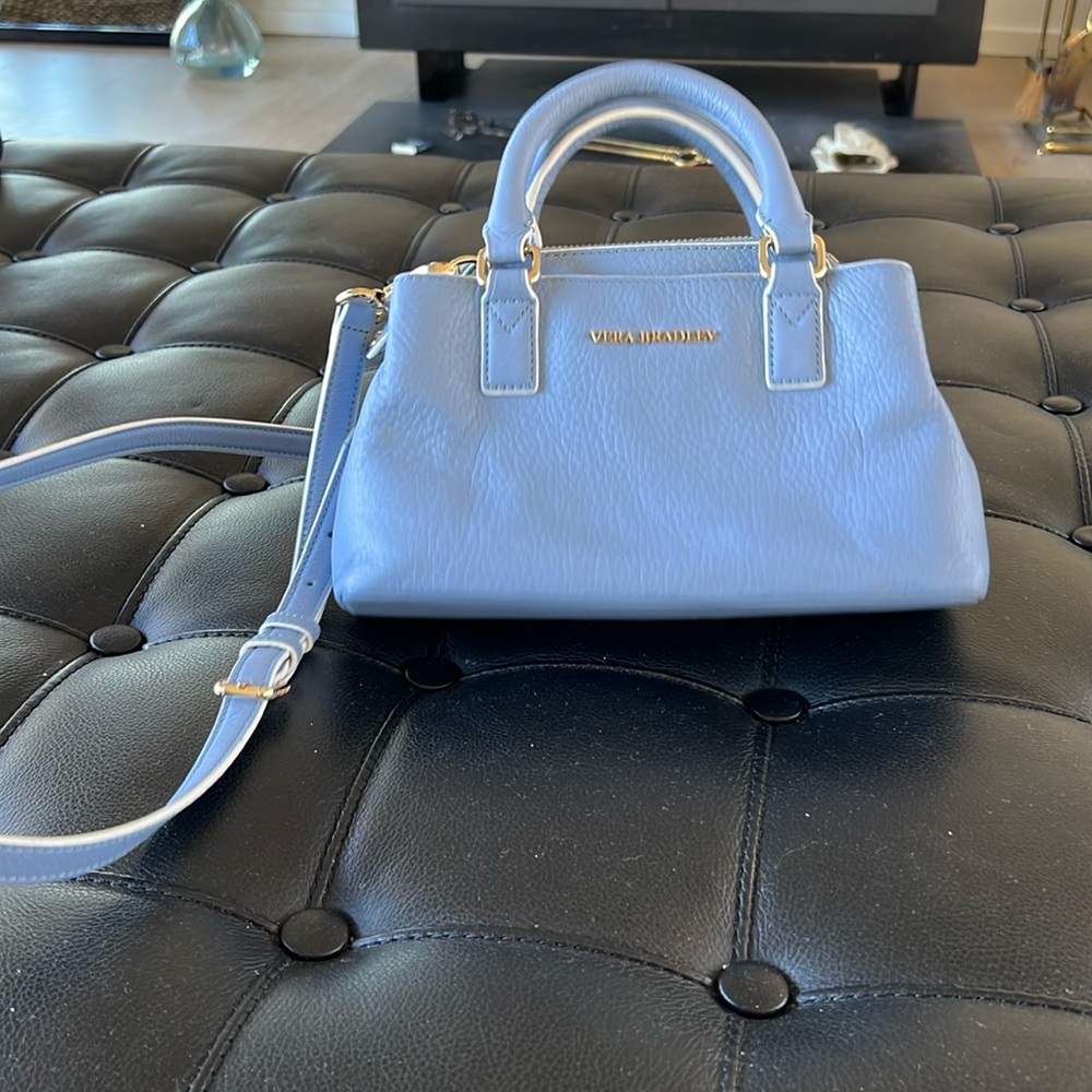 Vera Bradley leather top handle bag
